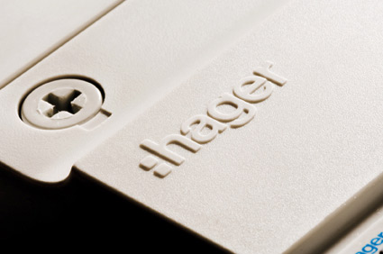 Logo Hager op vision-verdeler Logo Hager op vision-verdeler